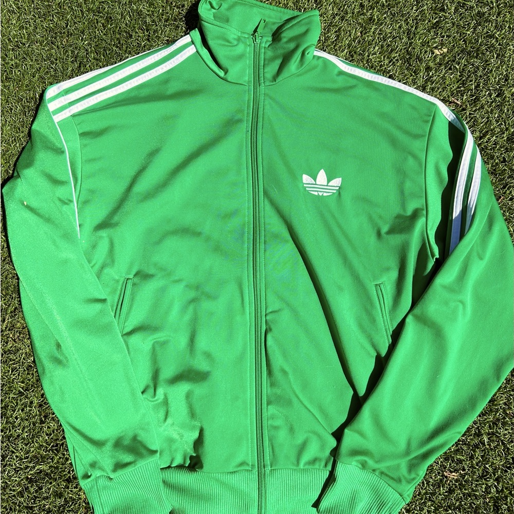 Green Adidas Athletic Jacket, Men’s Size L
